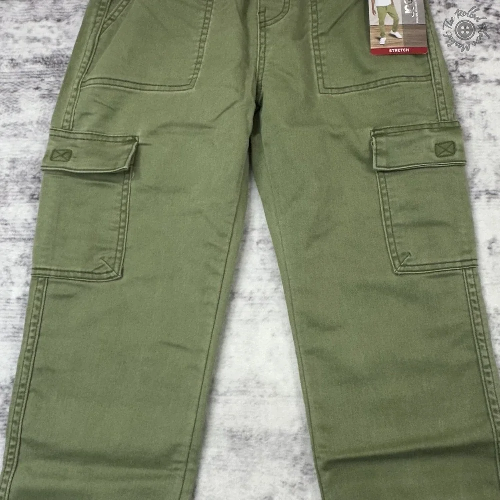 NWT Levi's Dobby Cargo Jogger Pants Boys Medium Olive Green Stretch MSRP‎ $48.00